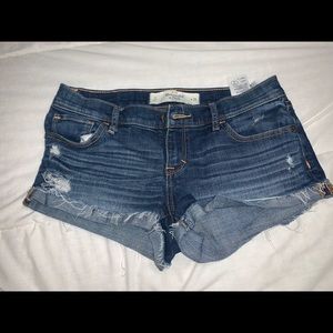 Blue denim shorts
